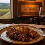 La planque Gaillac, intérieur restaurant : magret de canard au miel