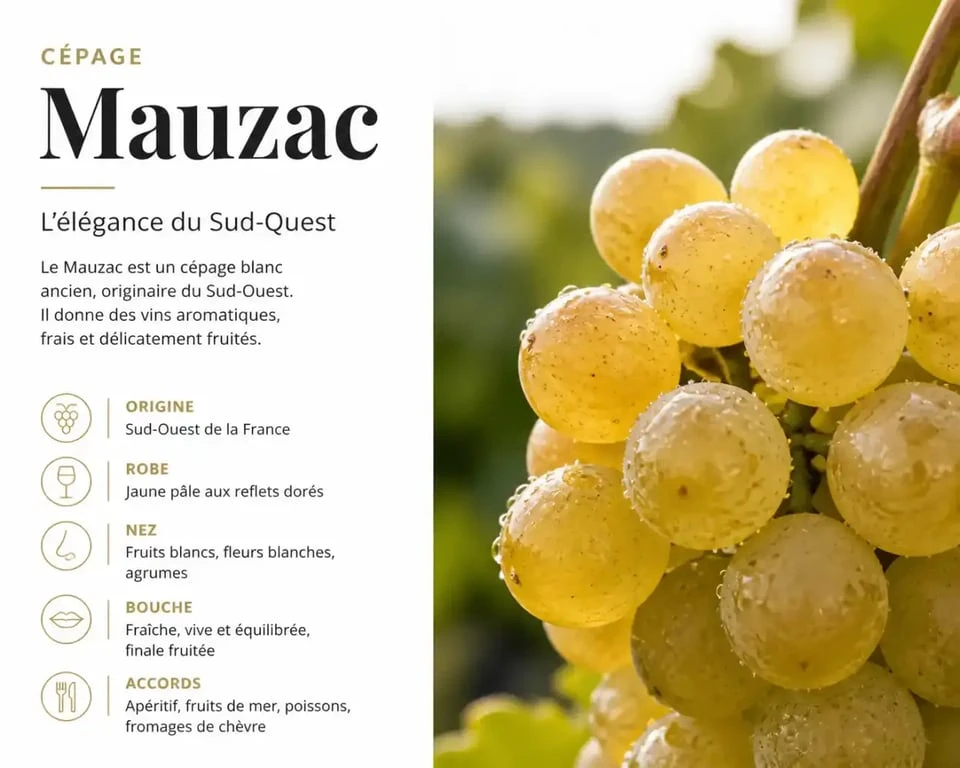 Cépage Mauzac, emblème du vin blanc du Tarn