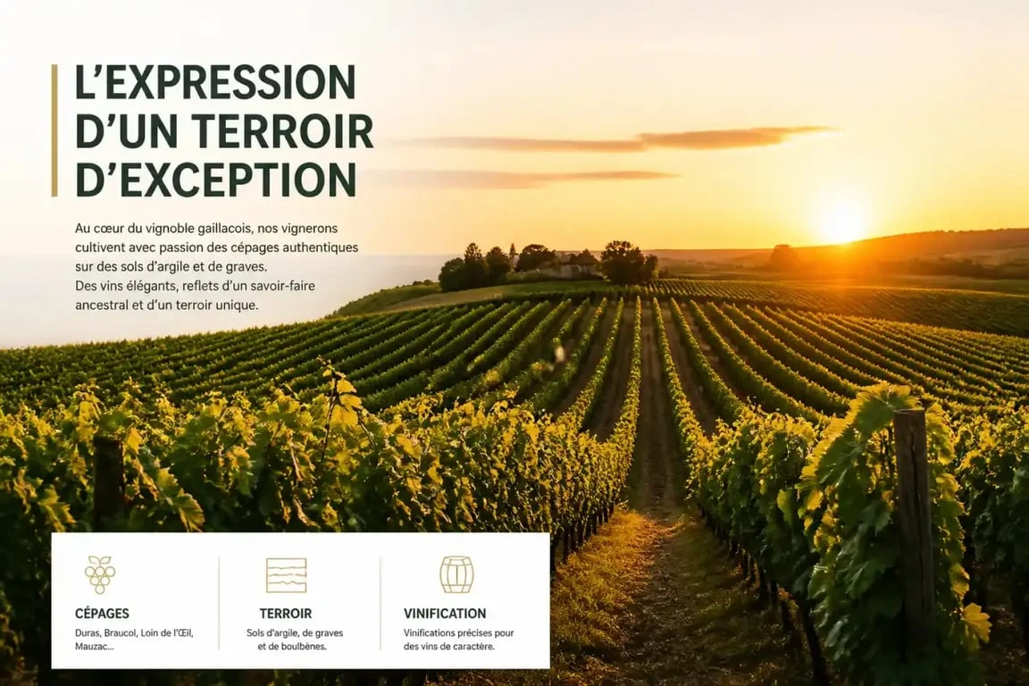 Vignoble de la Maison Labastide à Gaillac, terroir viticole du Tarn