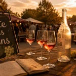 fete du vin gaillac 2025 au Parc Foucaud : verres et vin