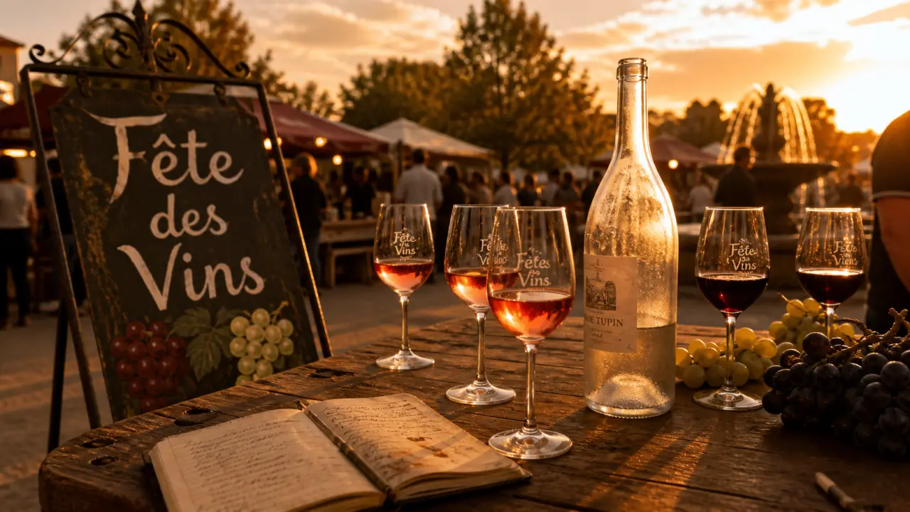 fete du vin gaillac 2025 au Parc Foucaud : verres et vin