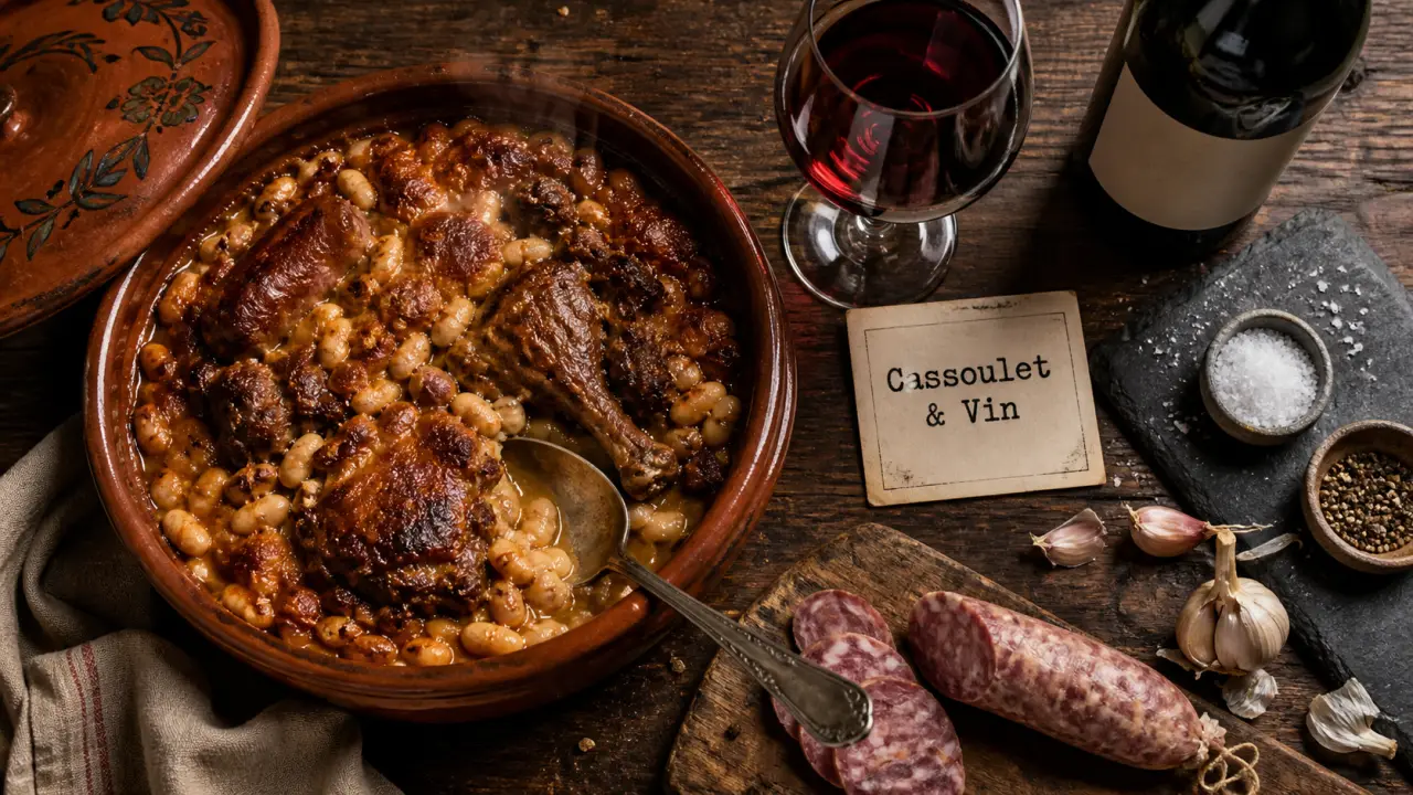 Que boire avec du cassoulet : rouge structuré