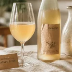 Soif vin nature : verre de vin nature blanc frais
