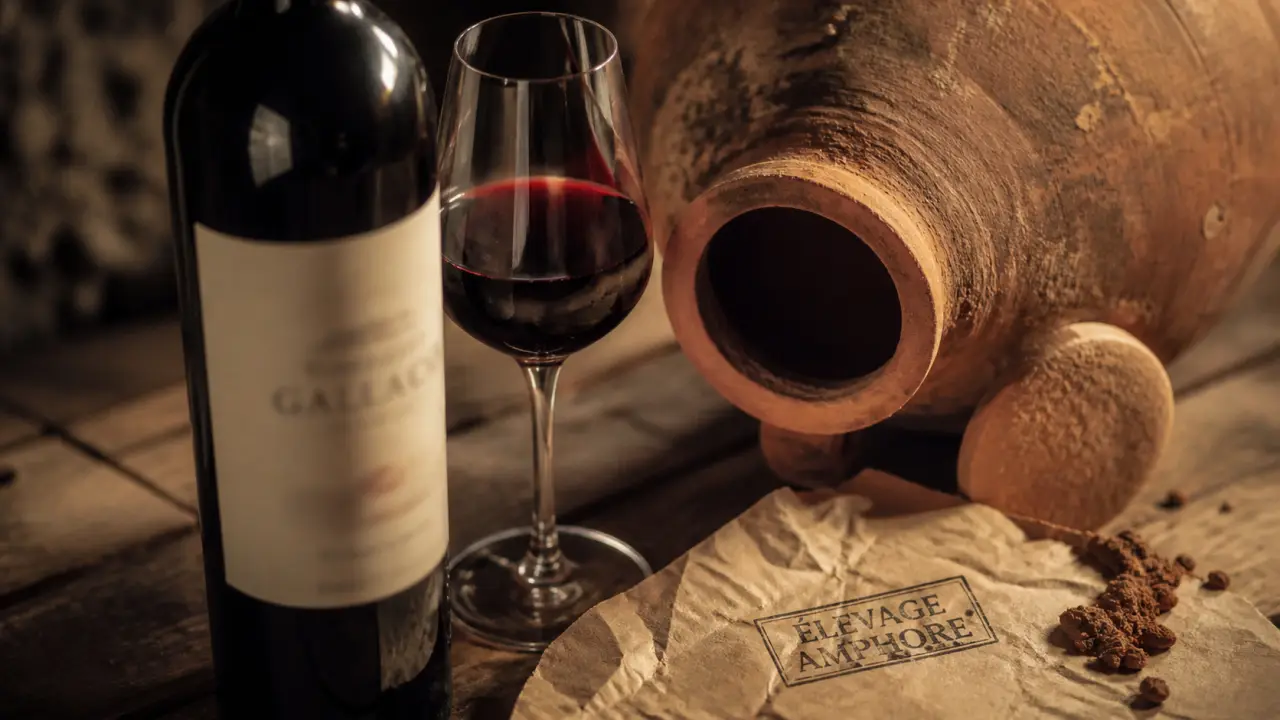 Vin amphore gaillac : Braucol et Duras, élevage 12 mois en terre cuite