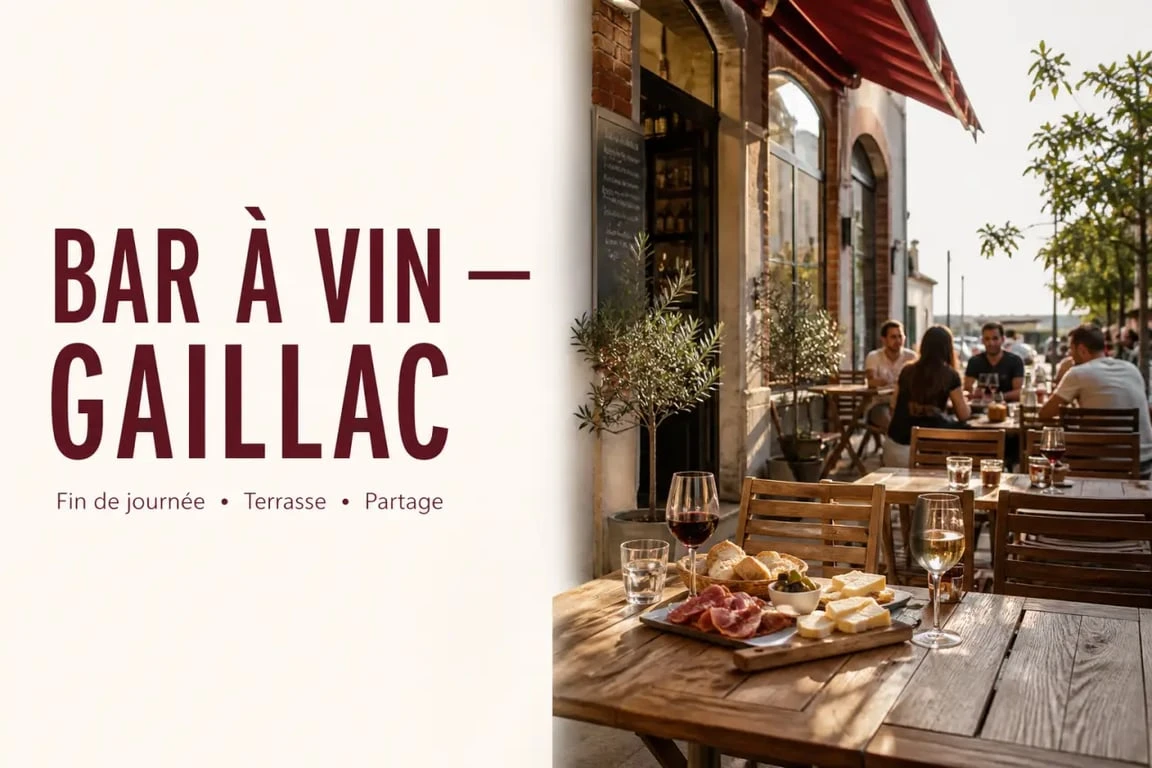bar a vin gaillac convivial avec terrasse, verres de vin et planches à partager