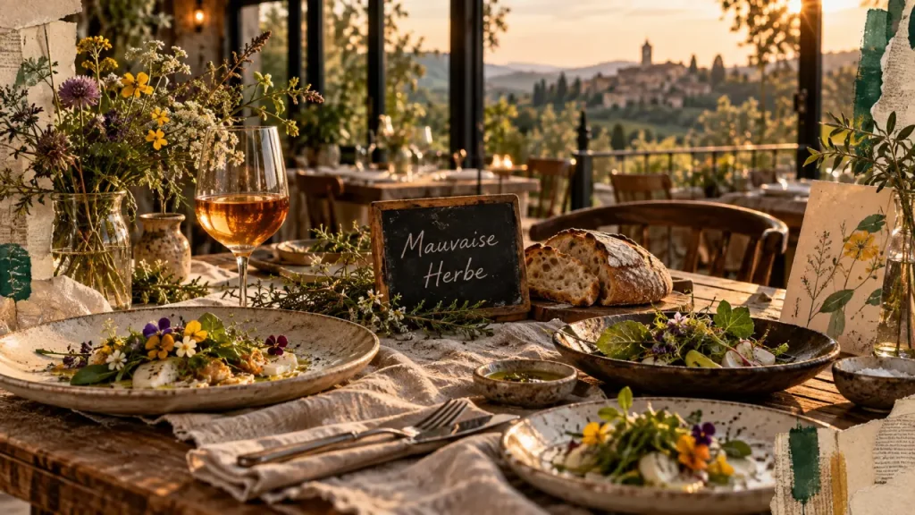 Restaurant au Verdier dans le Tarn : Mauvaise Herbe change son menu chaque jour