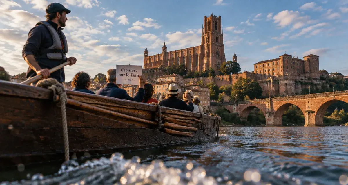 Croisiere tarn albi en gabarre : Sainte-Cécile et Pont-Vieux