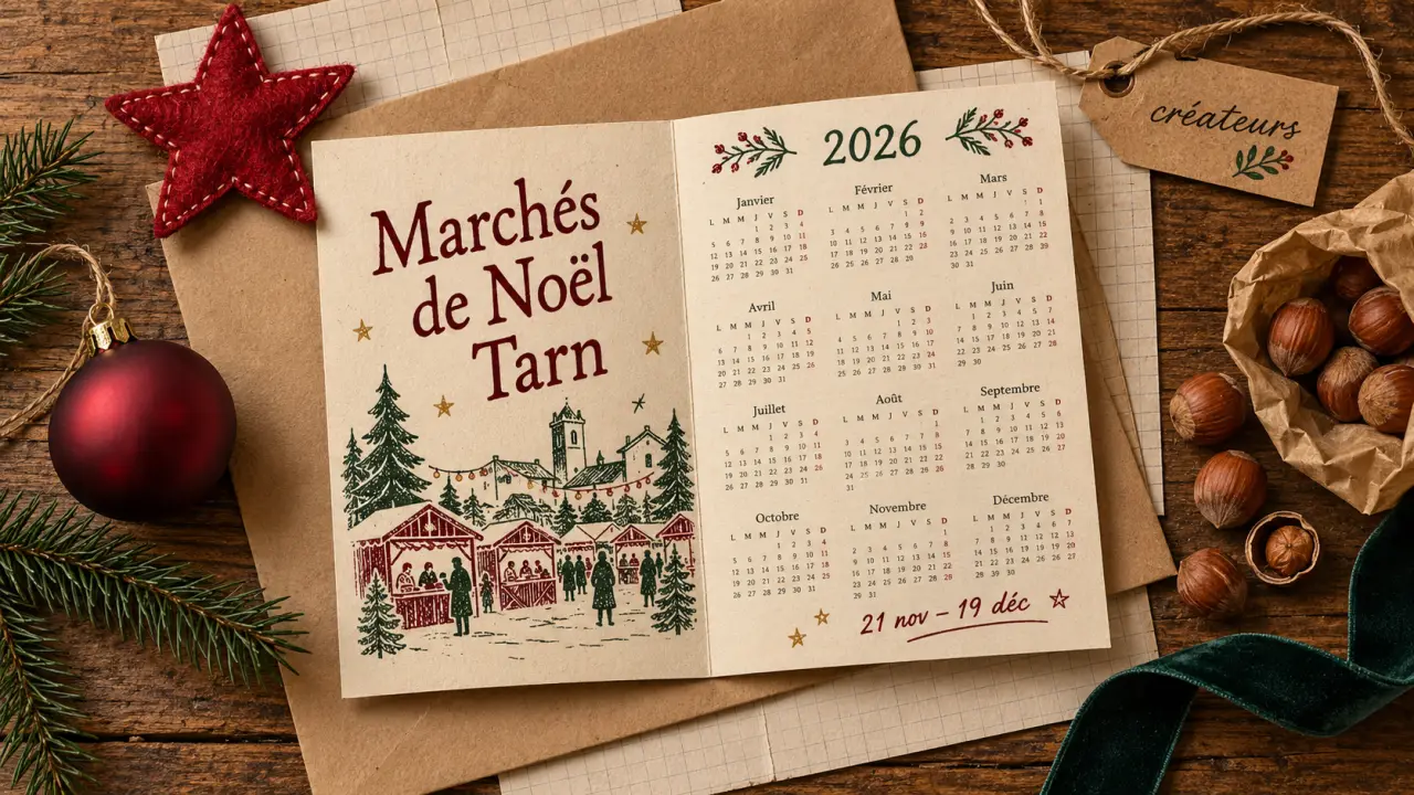 Marché de noel dans le tarn, dates 2026 : calendrier et créateurs