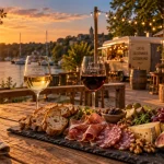 Restaurant aigueleze tarn La Paillote au bord de l’eau, terrasse sur le Tarn