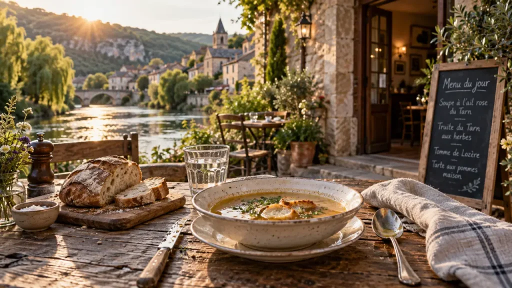 Restaurant à Villeneuve-sur-Tarn : une table de terroir et une halte au bord de l’eau